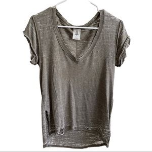 Free People Army Green Tee